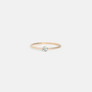 Large Kaya Ring with Aquamarine