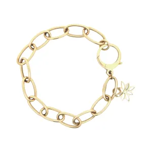 Large Link Oval Bracelet with Logo