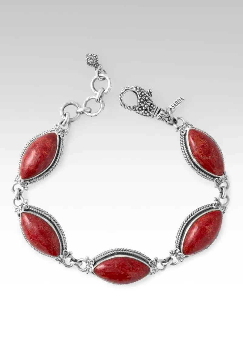 Let Your Dreams Blossom Bracelet? in Red Sponge Coral
