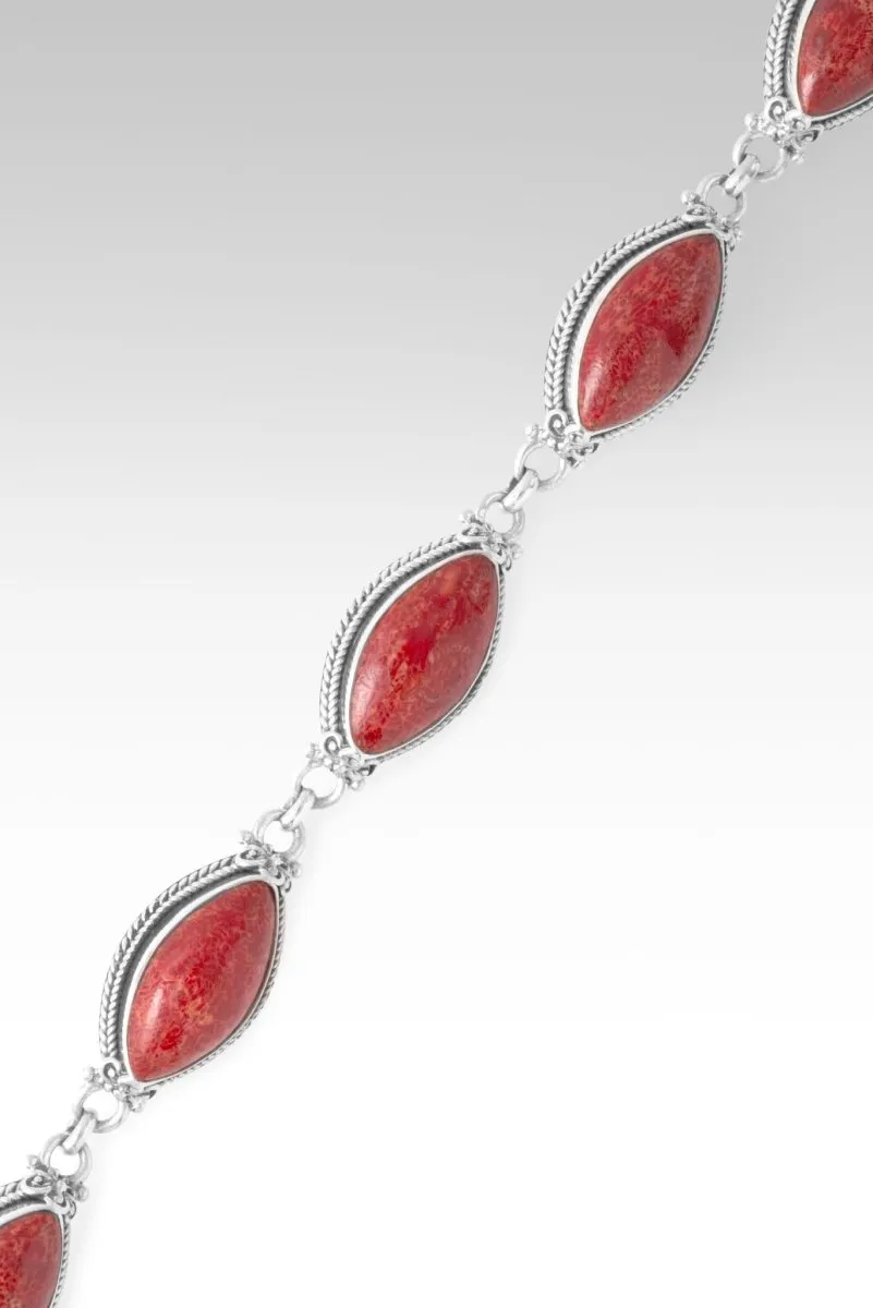 Let Your Dreams Blossom Bracelet? in Red Sponge Coral