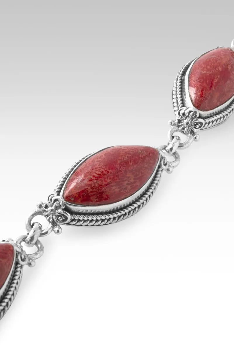 Let Your Dreams Blossom Bracelet? in Red Sponge Coral