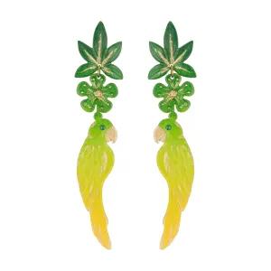 Lime Macaw Earrings