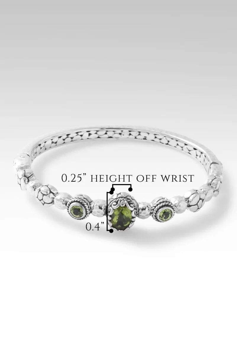 Live in Peace Bangle? in Peridot