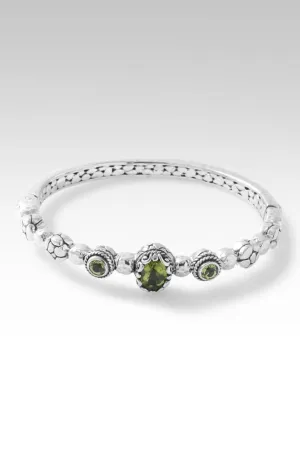 Live in Peace Bangle? in Peridot