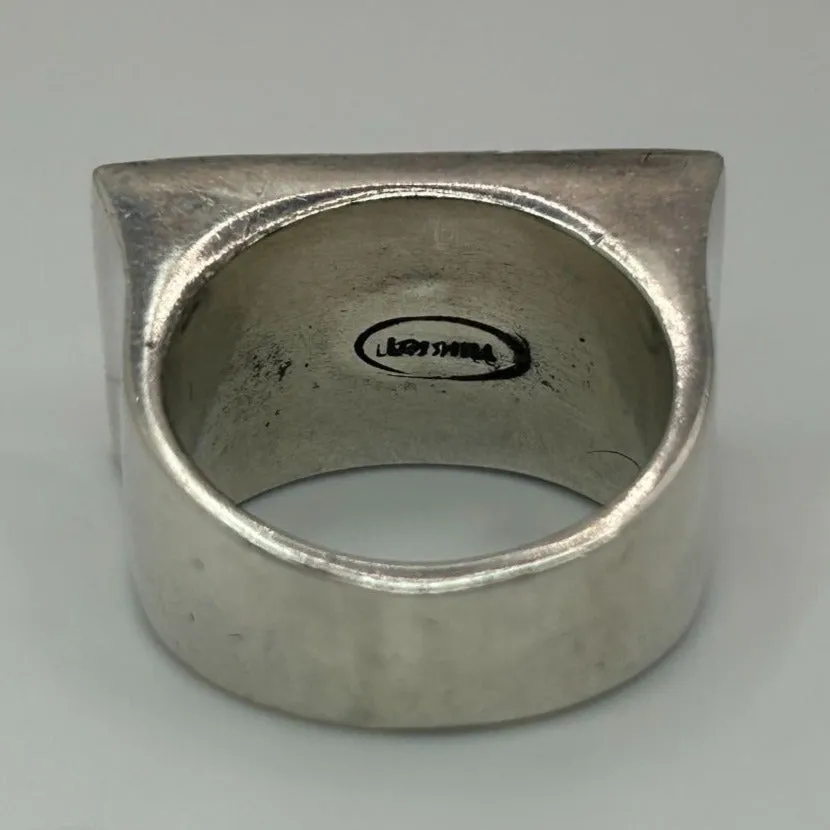 Lois Hill Scrolled Sterling Silver Chunky Ring Size 7.5