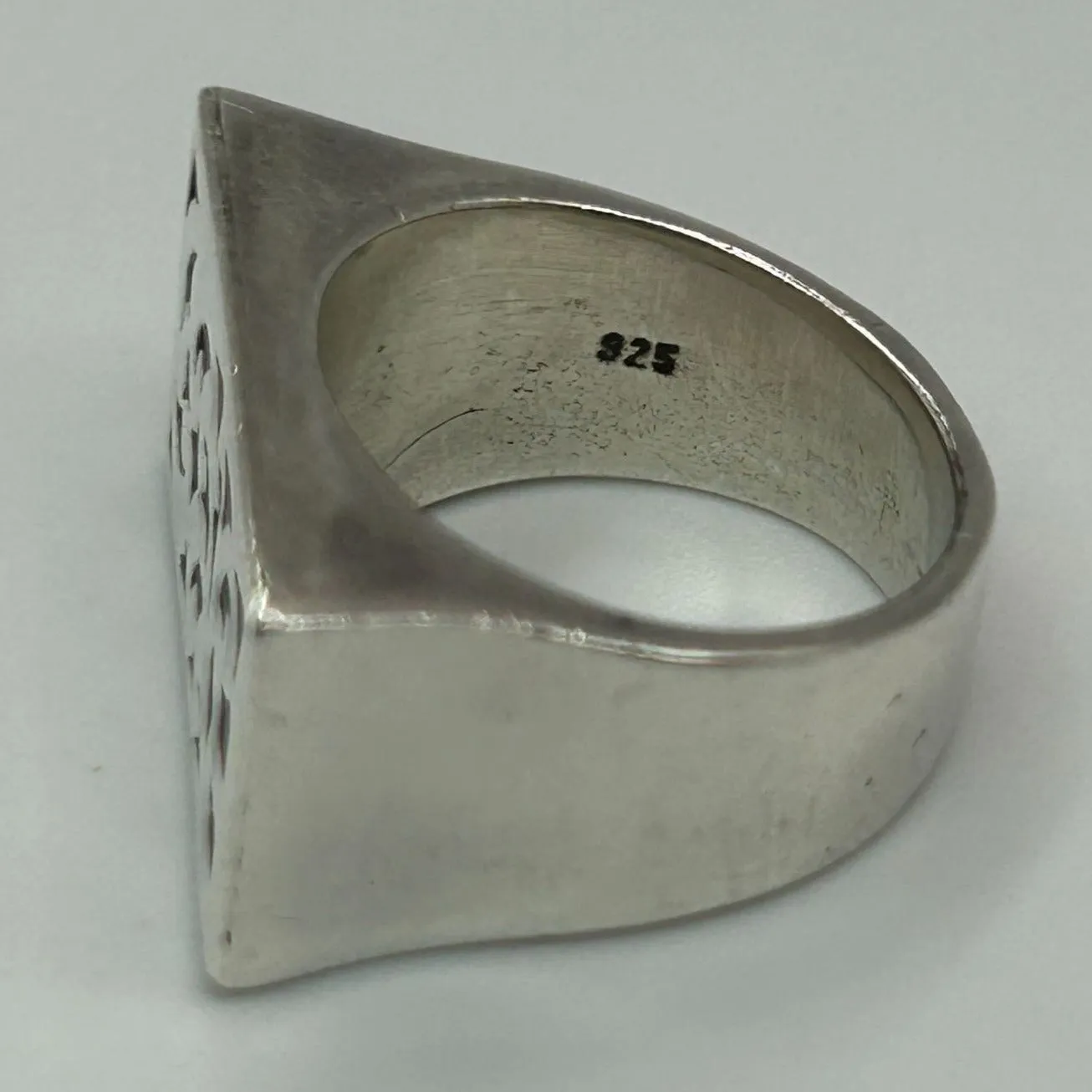 Lois Hill Scrolled Sterling Silver Chunky Ring Size 7.5