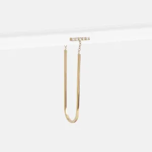 Long Turi Earring with Diamonds