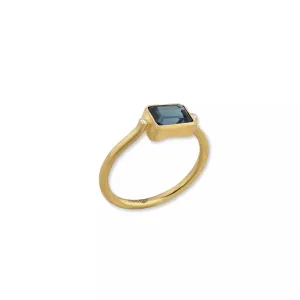 Love Ring Bluish Green Tourmaline