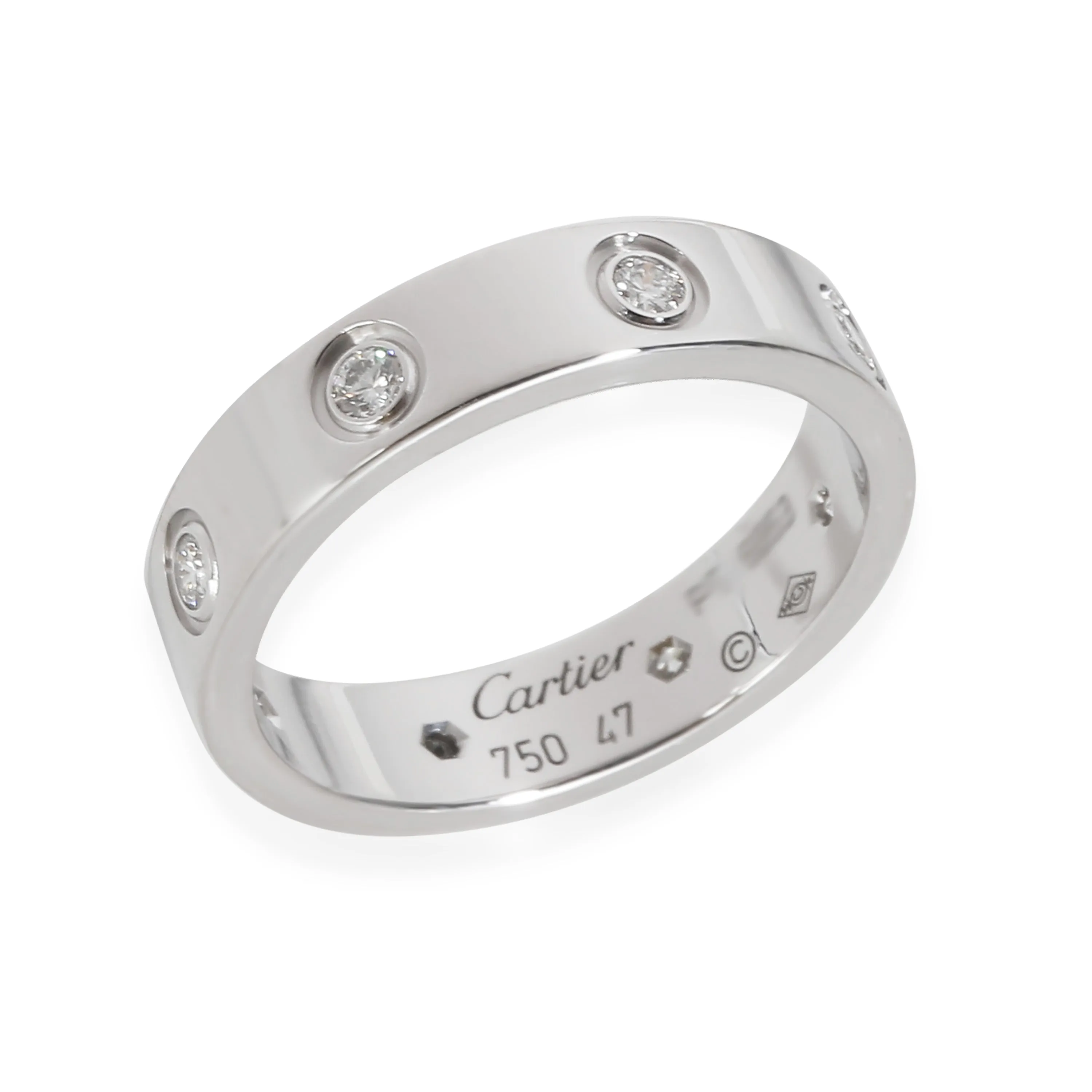 Love Wedding Band, Diamonds (White Gold)
