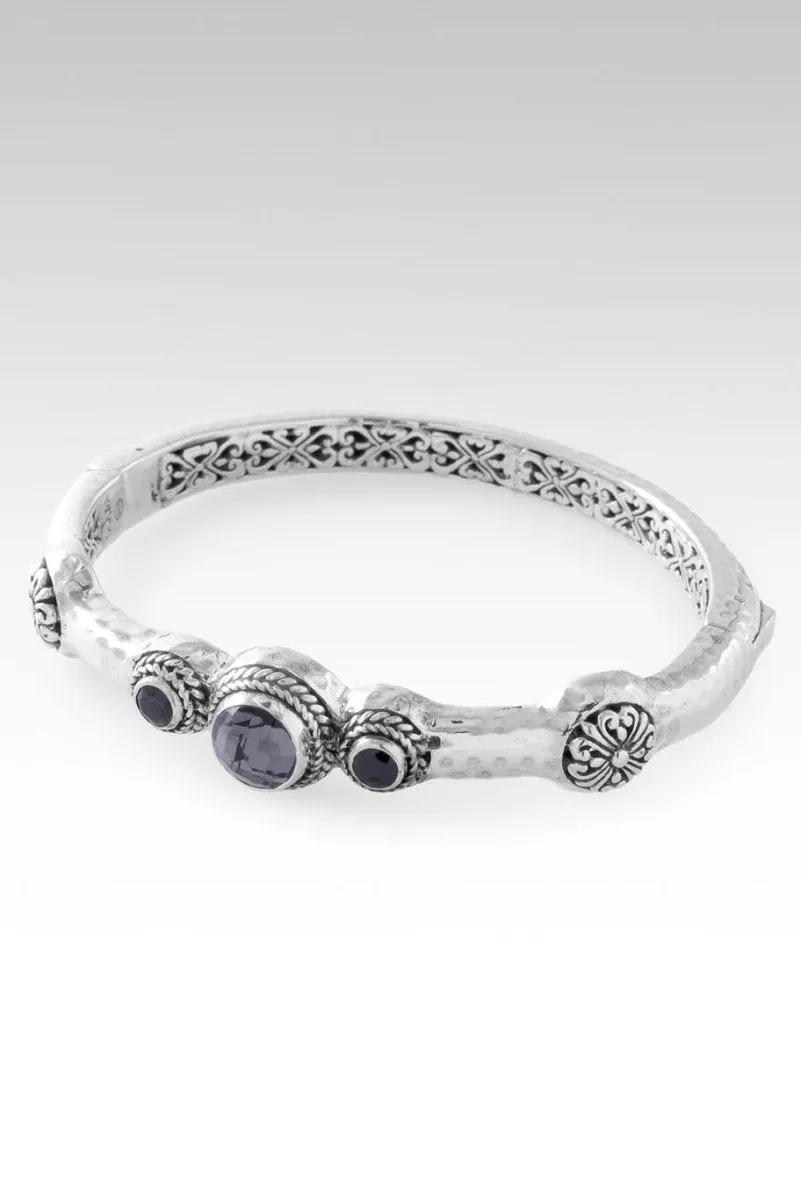 Make Your Light Shine Bangle? in Odyssey Black Knight? Mystic Quartz & Black Spinel
