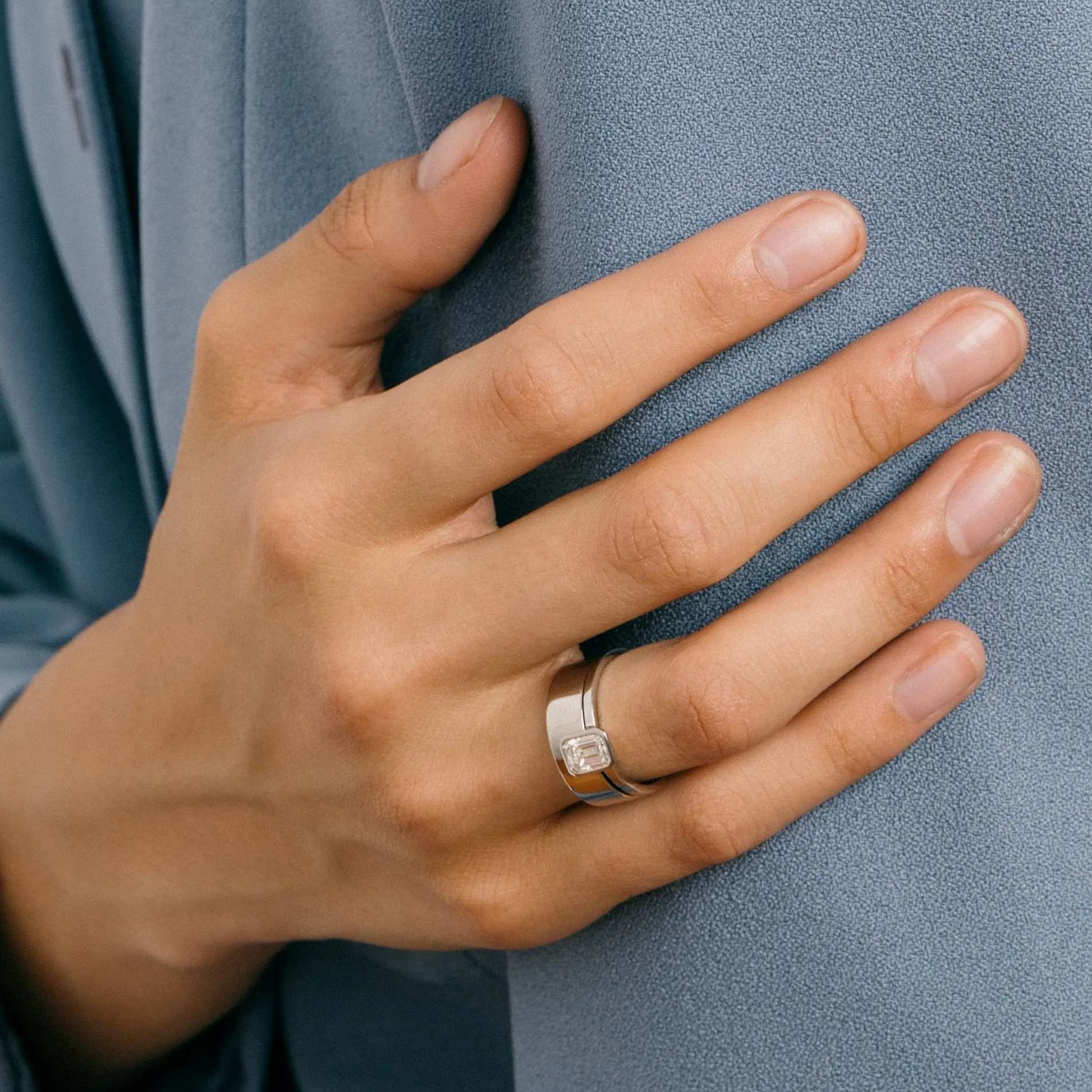 Mana Ring with 0.82ct Natural Diamond in Platinum