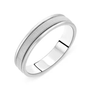 Marco Bicego Uomo 18ct White Gold Unisex Thin Ring D