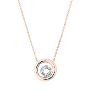 Matin 18K RoseGold & Whitegold Necklace w. 31 Diamonds