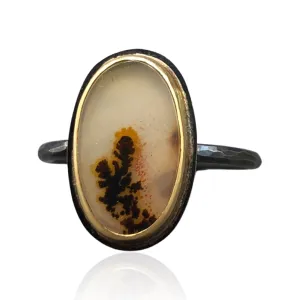 Medium Dendritic Quartz Ring