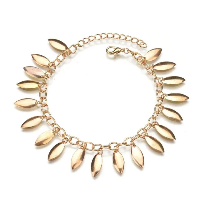 MissCyCy Boho Style Star Anklet Fashion Multilayer Foot Chain 2018 New Ankle Bracelet for Women Beach Accessories Gift