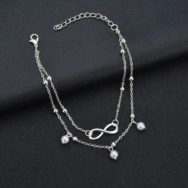 MissCyCy Boho Style Star Anklet Fashion Multilayer Foot Chain 2018 New Ankle Bracelet for Women Beach Accessories Gift