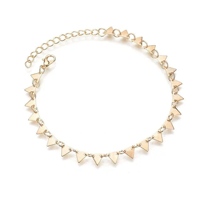 MissCyCy Boho Style Star Anklet Fashion Multilayer Foot Chain 2018 New Ankle Bracelet for Women Beach Accessories Gift