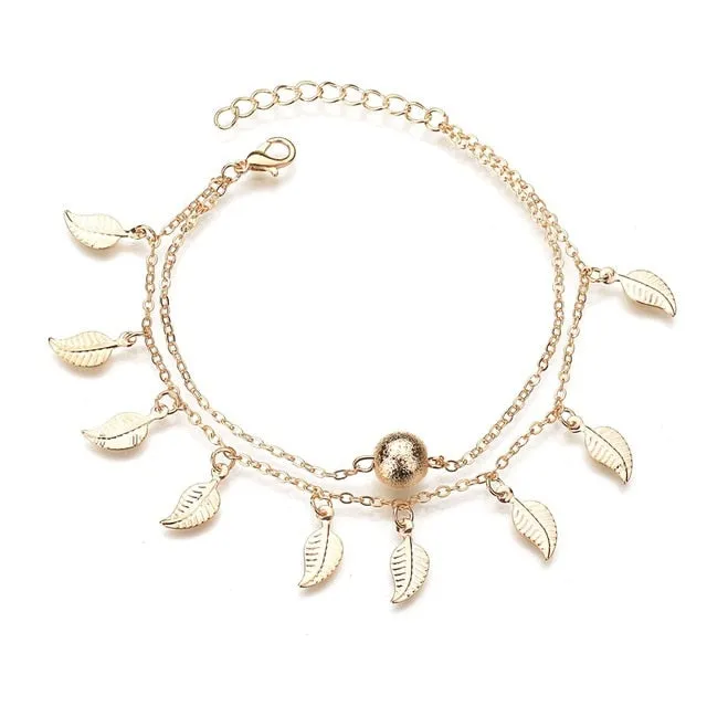 MissCyCy Boho Style Star Anklet Fashion Multilayer Foot Chain 2018 New Ankle Bracelet for Women Beach Accessories Gift