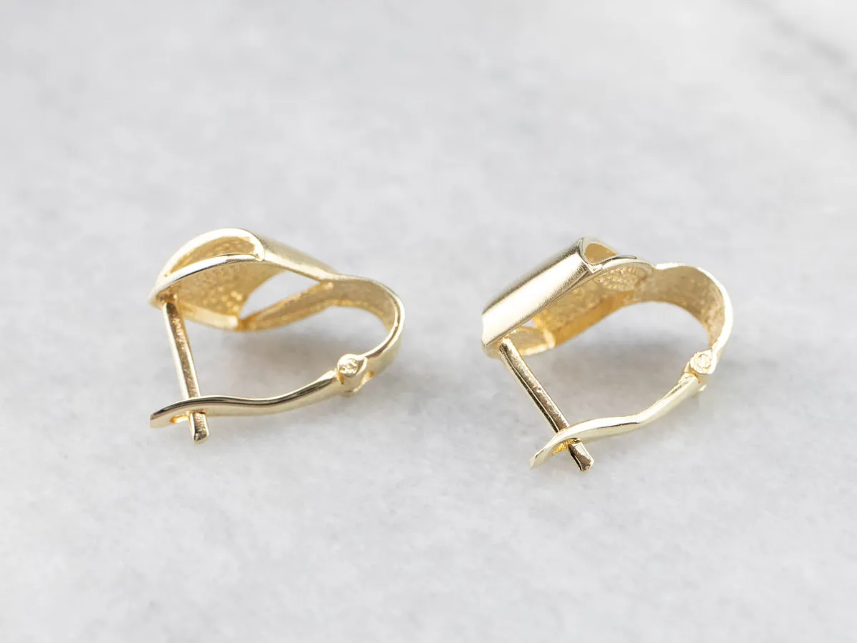 Modernist Gold Drop Earrings