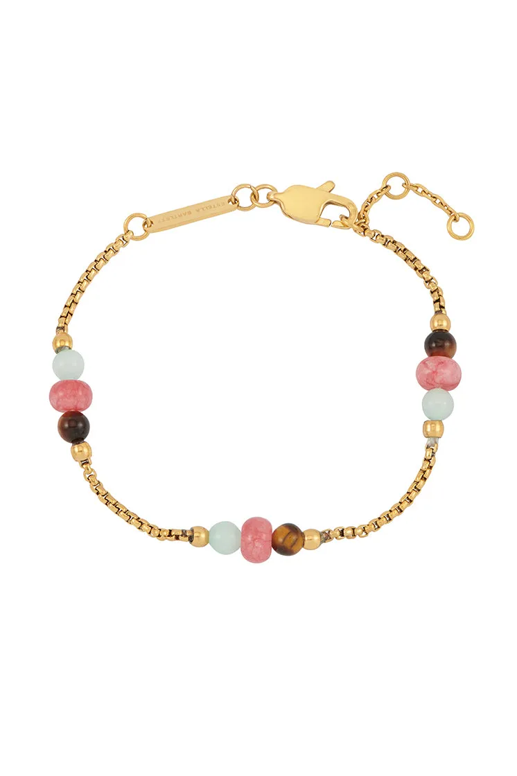Multi Gemstone Rope Chain Bracelet