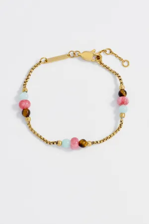 Multi Gemstone Rope Chain Bracelet