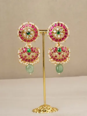 Multicolor Gold Plated Mishr Earrings - MR-E275M