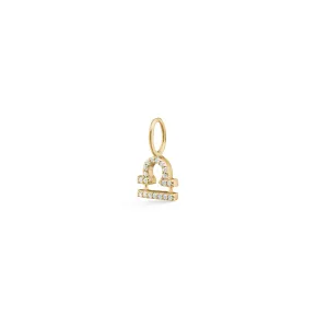 My Zodiac Pav?? Libra 18K Gold Pendant w. Diamonds