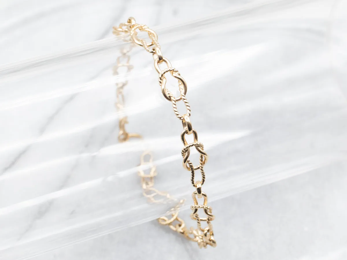 Nautical Gold Infinity Link Bracelet