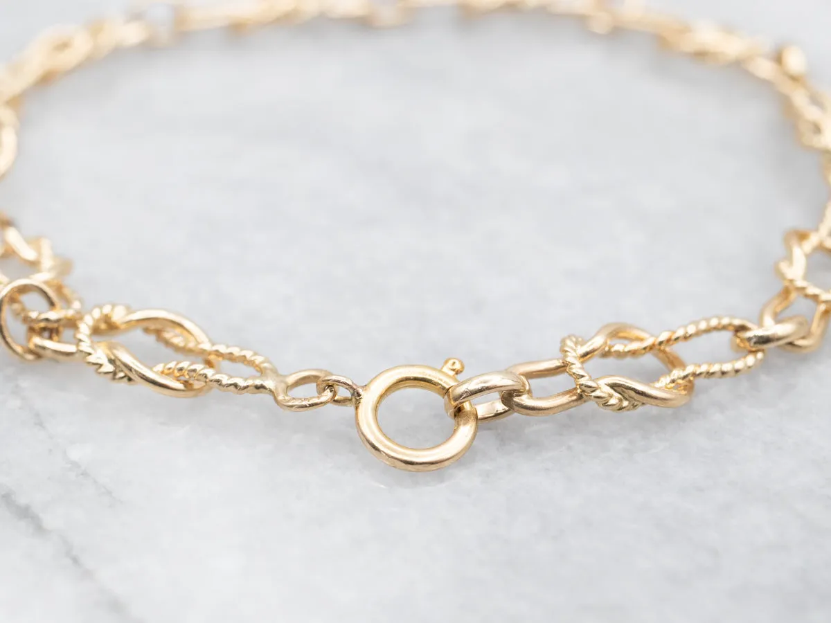 Nautical Gold Infinity Link Bracelet