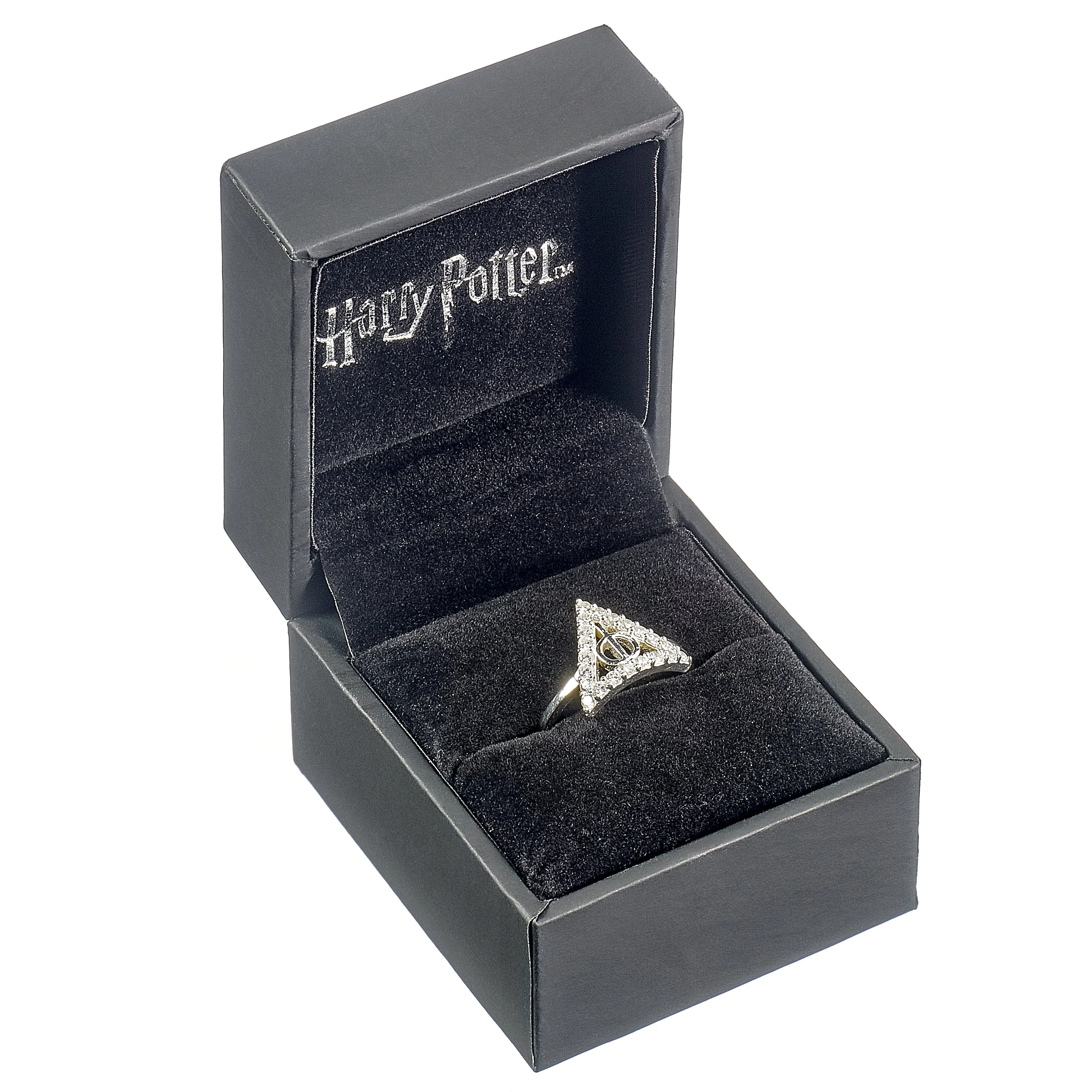 Official Harry Potter Sterling Silver Deathly Hallows Embellished Ring