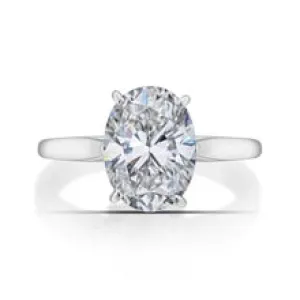 Oval Diamond Solitaire Ring
