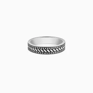 Oxidised Silver Road Warrior Ring For Him