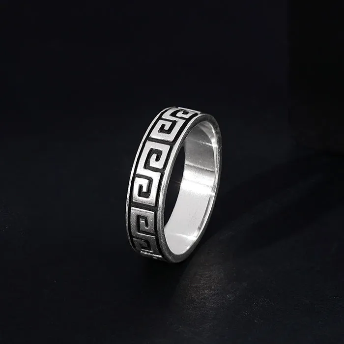 Oxidised Silver Ultimate Drip Ring For Him