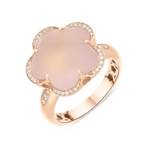 Pasquale Bruni Bon Ton 18ct Rose Gold Diamond Rose Quartz Ring