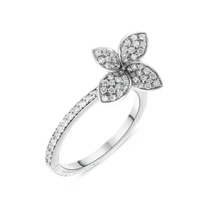 Pasquale Bruni Petit Garden 18ct White Gold 0.49ct Diamond Flower Ring