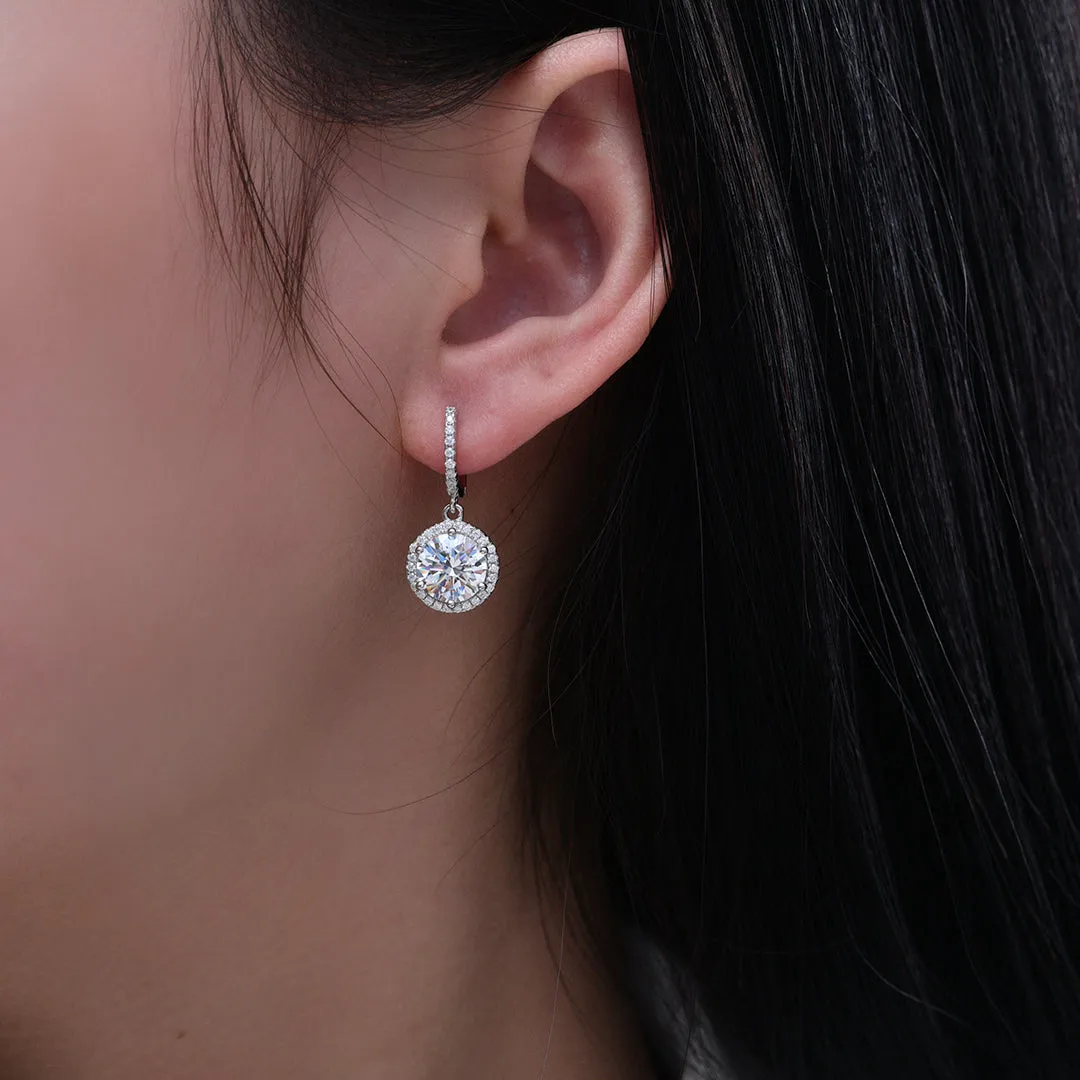 Perfect Halo 2 Carat Dangle Earrings
