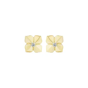 Petite High Polish Flower Stud Earrings