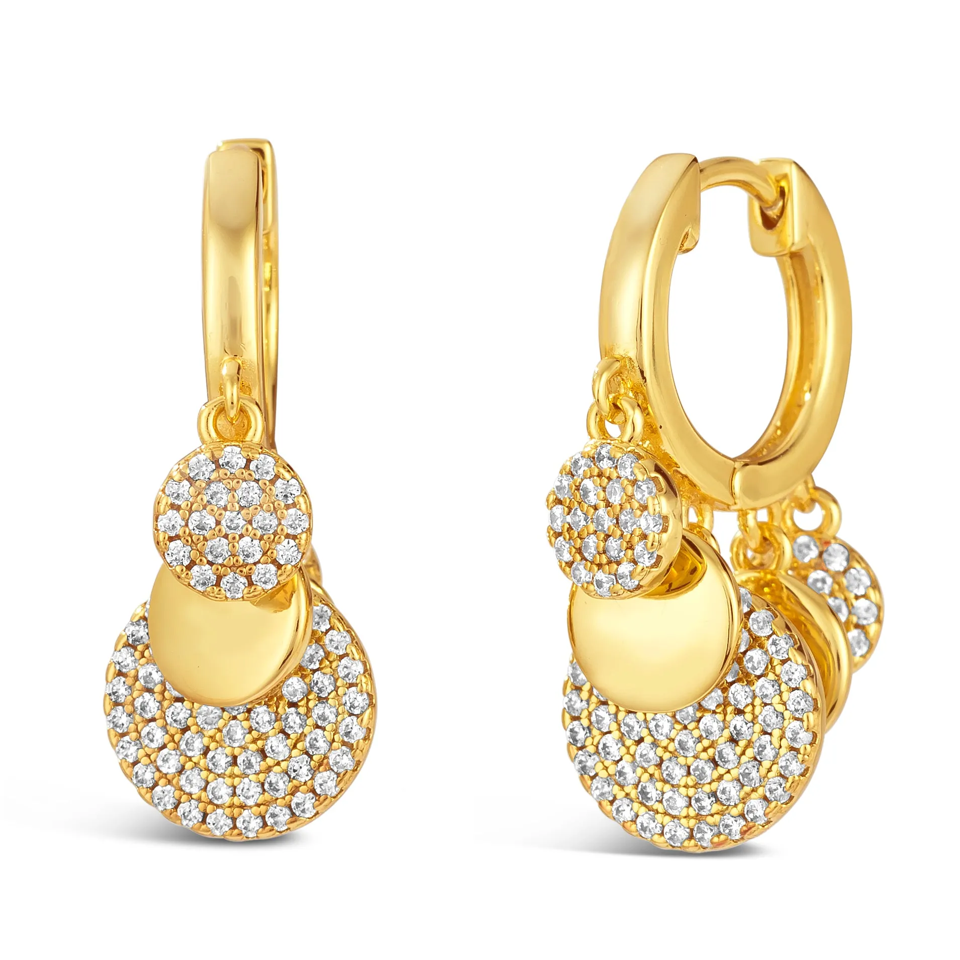 Petite Pave Huggie Earrings