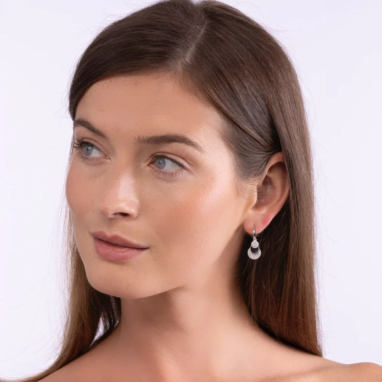 Petite Pave Huggie Earrings