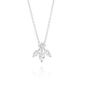 Pixie Wing Diamond Pendant White Gold