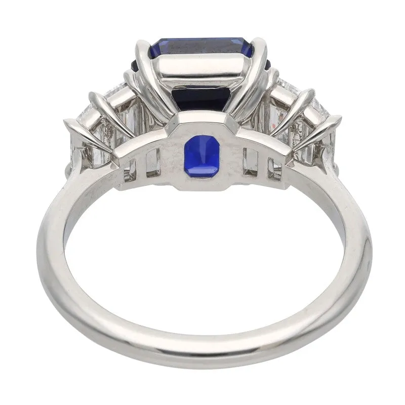 Platinum, Sapphire and Diamond Ring