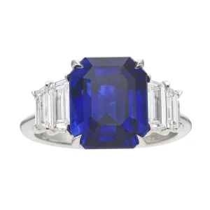 Platinum, Sapphire and Diamond Ring
