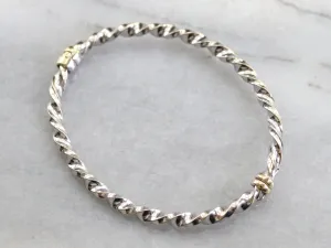 Polished 18K Gold Bangle Bracelet