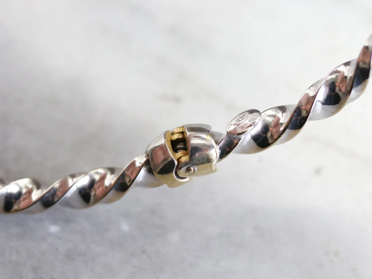 Polished 18K Gold Bangle Bracelet