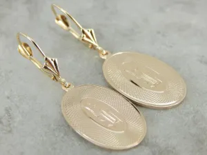 Pretty Antique Gold Cufflink Earrings
