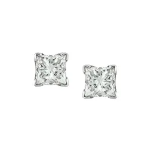 Princess Cut Diamond Stud Earrings (1.25ctw)