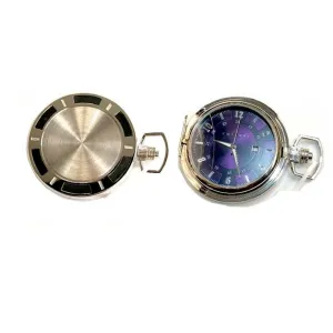 PW-223, Colibri Silver Pocket Watch Blue Face