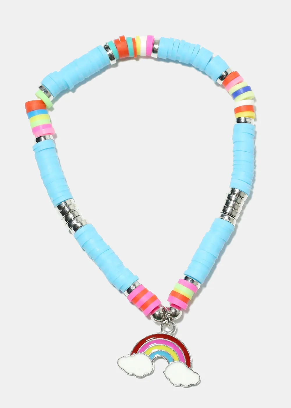 Rainbow Charm Beaded Bracelet