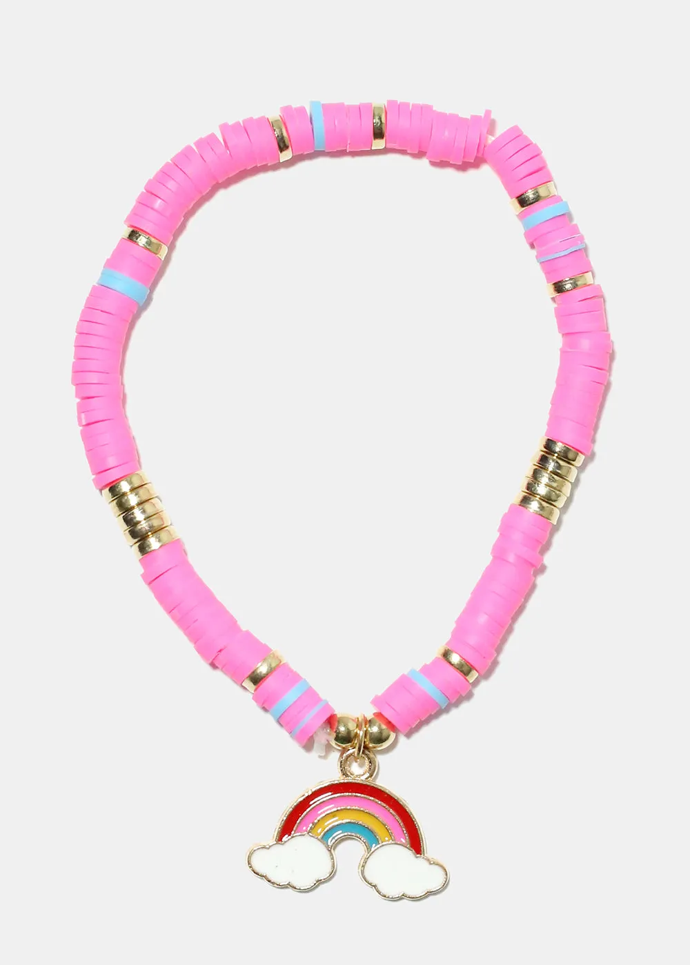 Rainbow Charm Beaded Bracelet