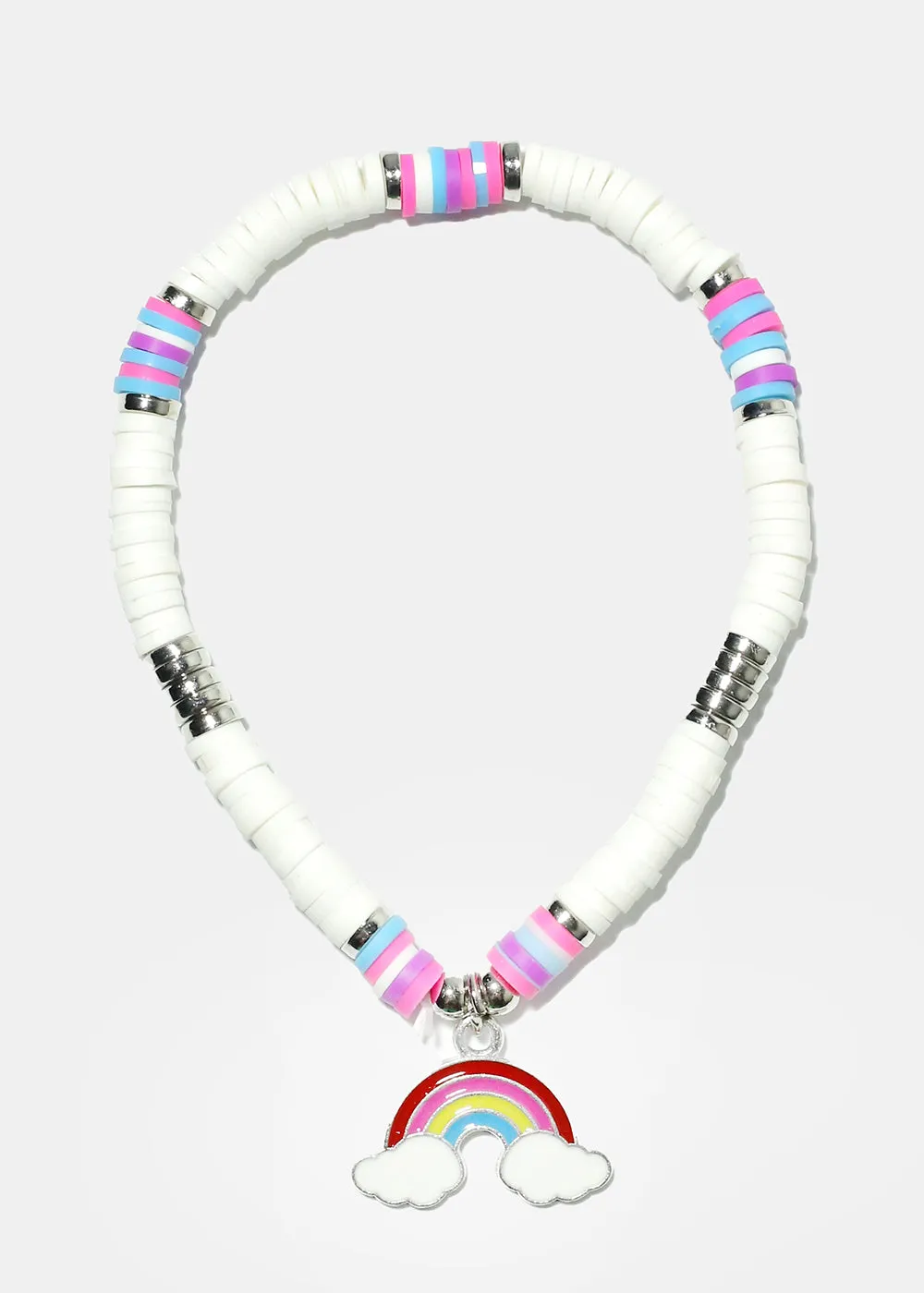 Rainbow Charm Beaded Bracelet